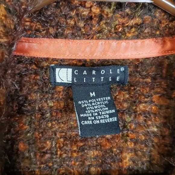 Vintage Carole Little Sweater Blazer/Jacket Size M Office Casual - Picture 2 of 6